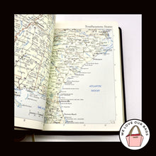 Load image into Gallery viewer, NEW VINTAGE COACH 1997 Black Glovetanned Leather Travel Atlas World &amp; USA 4523
