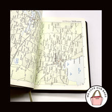 Load image into Gallery viewer, NEW VINTAGE COACH 1997 Black Glovetanned Leather Travel Atlas World &amp; USA 4523
