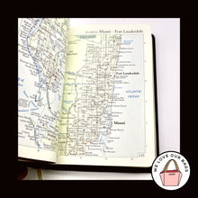 Load image into Gallery viewer, NEW VINTAGE COACH 1997 Black Glovetanned Leather Travel Atlas World &amp; USA 4523
