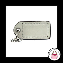 Load image into Gallery viewer, 1.5&quot; Small Y2K VINTAGE COACH Gold White Leather Fob Bag Charm Keychain Hang Tag

