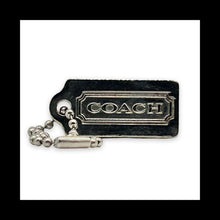 Load image into Gallery viewer, COACH Y2K VINTAGE 1.25" Small Silver Nickel Metal Hang Tag Bag Charm Keychain
