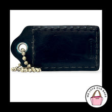 Load image into Gallery viewer, XL 3" COACH 1941 Horse Carriage Hang Tag Black Leather Bag Charm Keychain Fob
