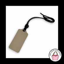 Load image into Gallery viewer, COACH HANG TAG Nickel Metal &amp; Black Leather Strap Loop Bag Charm Keychain Fob
