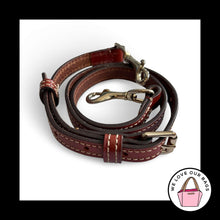 Load image into Gallery viewer, DOONEY &amp; BOURKE BAG Strap Brown Leather Replacement Purse Shoulder Light Gold
