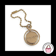 Load image into Gallery viewer, Limited Edition COACH Swivel Round Bag Charm Hang Tag Keychain Fob Gold Metal
