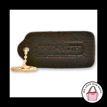 Load image into Gallery viewer, COACH VINTAGE DOUBLESIDED Mahogany Brown Hang Tag Bag Charm Keychain Fob Leather
