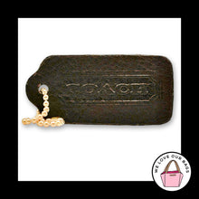 Load image into Gallery viewer, COACH VINTAGE DOUBLESIDED Mahogany Brown Hang Tag Bag Charm Keychain Fob Leather
