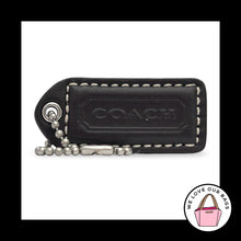 Load image into Gallery viewer, COACH Y2K VINTAGE Hang Tag 2" Dark Brown Leather Bag Charm Keychain Fob Medium
