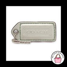 Load image into Gallery viewer, COACH Y2K VINTAGE Hang Tag 2" White &amp; Green back Leather Bag Charm Keychain Fob
