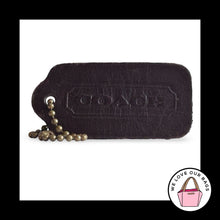 Load image into Gallery viewer, COACH VINTAGE DOUBLESIDED Hang Tag Mahogany Brown Leather Brass Bag Charm Fob
