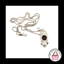Load image into Gallery viewer, $198 COACH 925 STERLING SILVER Owl Smokey Quartz Crystal Charm Necklace 94315
