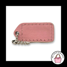 Load image into Gallery viewer, COACH Y2K VINTAGE Hang Tag Bag 1.5 Charm Keychain Fob White &amp; Pink Leather Small

