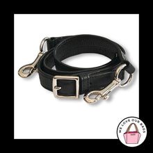 Load image into Gallery viewer, COACH BAG STRAP Black Smooth Leather Silver Nickel Replacement Purse Shoulder
