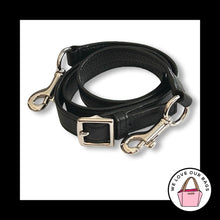 Load image into Gallery viewer, COACH BAG STRAP Black Smooth Leather Silver Nickel Replacement Purse Shoulder
