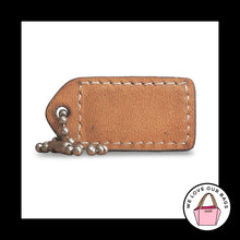 Load image into Gallery viewer, COACH Y2K VINTAGE Hang Tag 1.5" Blue Saddle Leather Bag Charm Keychain Fob Small
