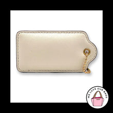 Load image into Gallery viewer, 3.75" COACH TABBY PILLOW Puffy Hang Tag Vanilla Leather Fob Bag Charm Keychain

