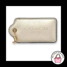 Load image into Gallery viewer, 3.75" COACH TABBY PILLOW Puffy Hang Tag Vanilla Leather Fob Bag Charm Keychain
