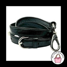 Load image into Gallery viewer, COACH BAG STRAP Replacement Purse Crossbody Shoulder Smooth Black Leather Nickel

