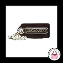 Load image into Gallery viewer, 1.25&quot; Small VINTAGE COACH Silver Nickel Metal Fob Bag Charm Keychain Hang Tag
