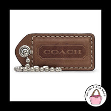 Load image into Gallery viewer, COACH Y2K VINTAGE Hang Tag 2" Brown Leather Bag Charm Keychain Fob Medium
