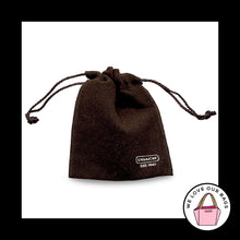 Load image into Gallery viewer, New COACH EST 1941 Brown Fabric Jewelry Keychain Dust Bag Travel Storage Pouch
