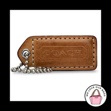 Load image into Gallery viewer, COACH Y2K VINTAGE Hang Tag 2" Honey Saddle Brown Leather Bag Charm Keychain Fob
