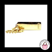 Load image into Gallery viewer, 1.25&quot; Small VINTAGE COACH Black Enamel Brass Key Fob Bag Charm Keychain Hang Tag
