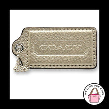Load image into Gallery viewer, COACH HANG TAG 3" Light Gold Bag Charm Keychain Fob Pebbled Leather X-Large
