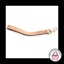 Load image into Gallery viewer, DONNEY &amp; BOURKE WRISTLET STRAP Replacement Natural Brown Leather Brass Dog Leash
