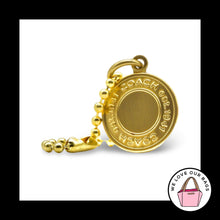 Load image into Gallery viewer, Y2K COACH 65th Anniversary HangTag Medallion Disc Gold Brass Metal Bag Charm Fob
