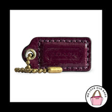 Load image into Gallery viewer, COACH HANG TAG 1.5" Magenta Purple Patent Leather Bag Charm Fob Brass Small
