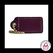 Load image into Gallery viewer, COACH HANG TAG 1.5" Magenta Purple Patent Leather Bag Charm Fob Brass Small
