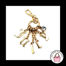 Load image into Gallery viewer, Rare JUICY COUTURE Y2K Crystal Letter Initial Fob Bag Charm Keychain Hang Tag
