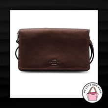 Load image into Gallery viewer, $175 COACH HAYDEN Bronze Metallic Leather Foldover Crossbody Clutch Wallet 55775
