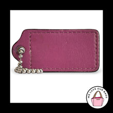 Load image into Gallery viewer, COACH HANG TAG 2.5" Pink Patent Leather Bag Charm Keychain Fob Nickel Large
