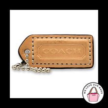 Load image into Gallery viewer, COACH Y2K VINTAGE Hang Tag Bag 2" Charm Keychain Fob Vachetta Brown Tan Leather

