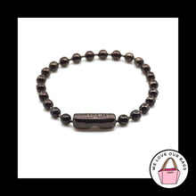 Load image into Gallery viewer, New COACH 5" BALL CHAIN Gunmetal Metal Gray Bag Hang Tag Charm Embossed 2.4mm
