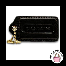 Load image into Gallery viewer, COACH HANG TAG 3" Bag Charm Keychain Fob Mahogany Brown Smooth Leather Brass XL
