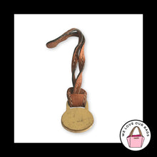 Load image into Gallery viewer, VINTAGE Y2K DOONEY &amp; BOURKE Gold Brass Duck Brown Leather Bag Charm Hang Tag Fob
