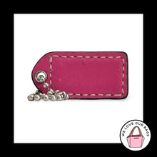 Load image into Gallery viewer, COACH Y2K VINTAGE Hang Tag 1.5" Vachetta Natural and Pink Leather Bag Charm Fob
