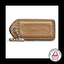 Load image into Gallery viewer, COACH Y2K VINTAGE Hang Tag 2" Camel Brown Leather Bag Charm Keychain Fob Medium
