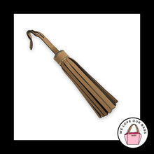 Load image into Gallery viewer, COACH LEGACY Light Brown Tan Leather Tassel Strap Bag Charm HangTag Keychain Fob
