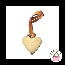 Load image into Gallery viewer, VINTAGE Y2K DOONEY &amp; BOURKE Bag Charm Heart Vachetta Leather Hang Tag Keychain
