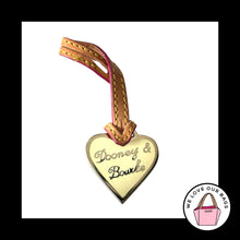 Load image into Gallery viewer, VINTAGE Y2K DOONEY &amp; BOURKE Bag Charm Heart Vachetta Leather Hang Tag Keychain
