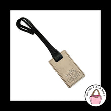 Load image into Gallery viewer, COACH BLEECKER HANGTAG Horse Carriage Black Leather Strap Bag Charm Keychain Fob
