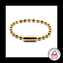 Load image into Gallery viewer, New COACH 3" BALL CHAIN Bright Brass Bag Hang Tag Charm Fob Embossed 2.4mm Metal
