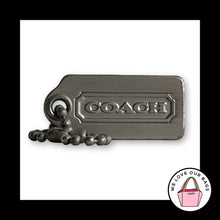 Load image into Gallery viewer, VINTAGE Y2K COACH 1.25" Brushed Silver Nickel Metal Bag Charm Keychain Hang Tag
