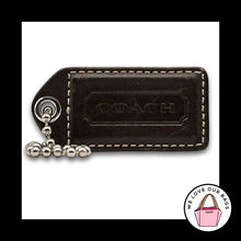 Load image into Gallery viewer, COACH Y2K VINTAGE Hang Tag Bag Charm Keychain Mahogany Brown Leather 2.5" Large
