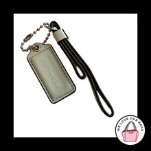 Load image into Gallery viewer, 2 pc LOT COACH Tassel and Hang Tag Light Blue Leather Bag Charm Keychain Fob

