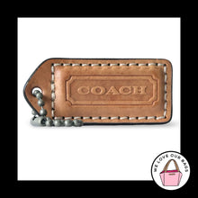 Load image into Gallery viewer, COACH Y2K VINTAGE Hang Tag 2" Natural Saddle Brown Leather Bag Charm Keychain
